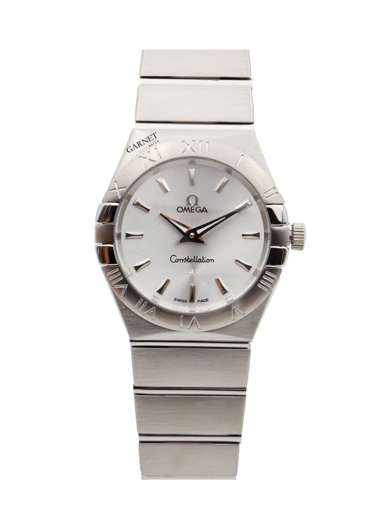 ساعت امگا زنانه کانسلیشن استیل صفحه نقره ای عدد ایندکس Omega Constellation