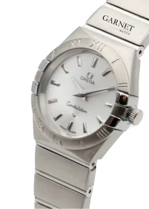 ساعت امگا زنانه کانسلیشن استیل صفحه نقره ای عدد ایندکس Omega Constellation