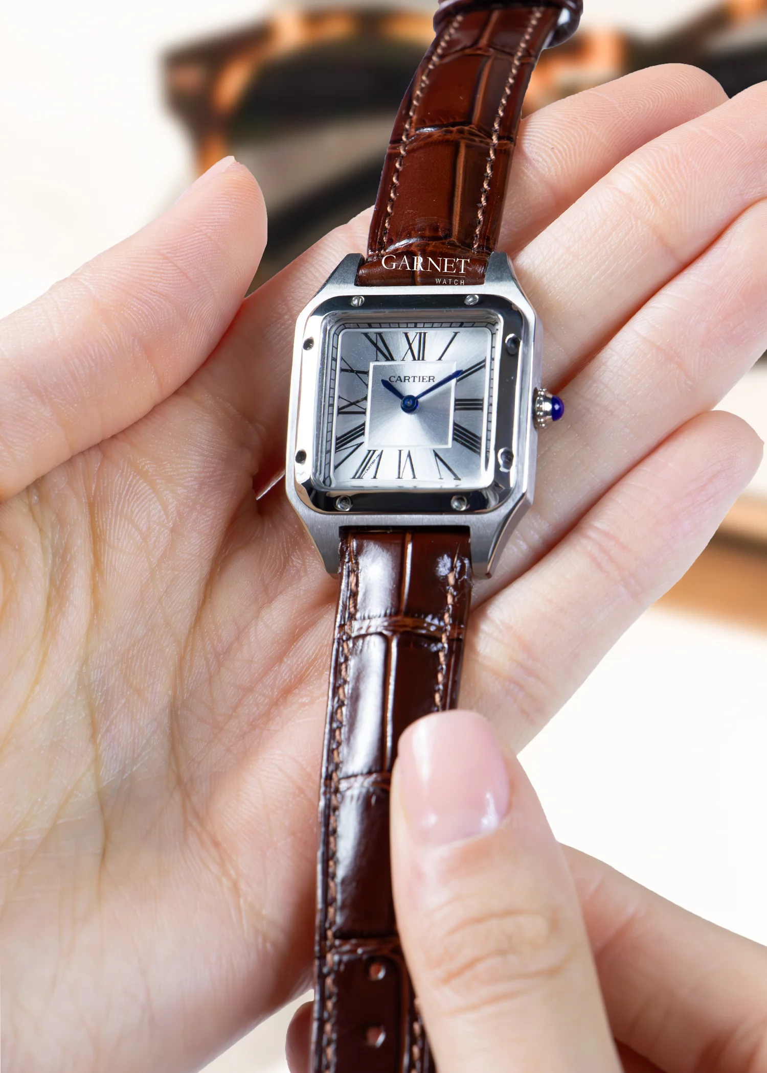ساعت کارتیه زنانه اسمال سانتوز دومنت استیل Cartier Santos Dumont