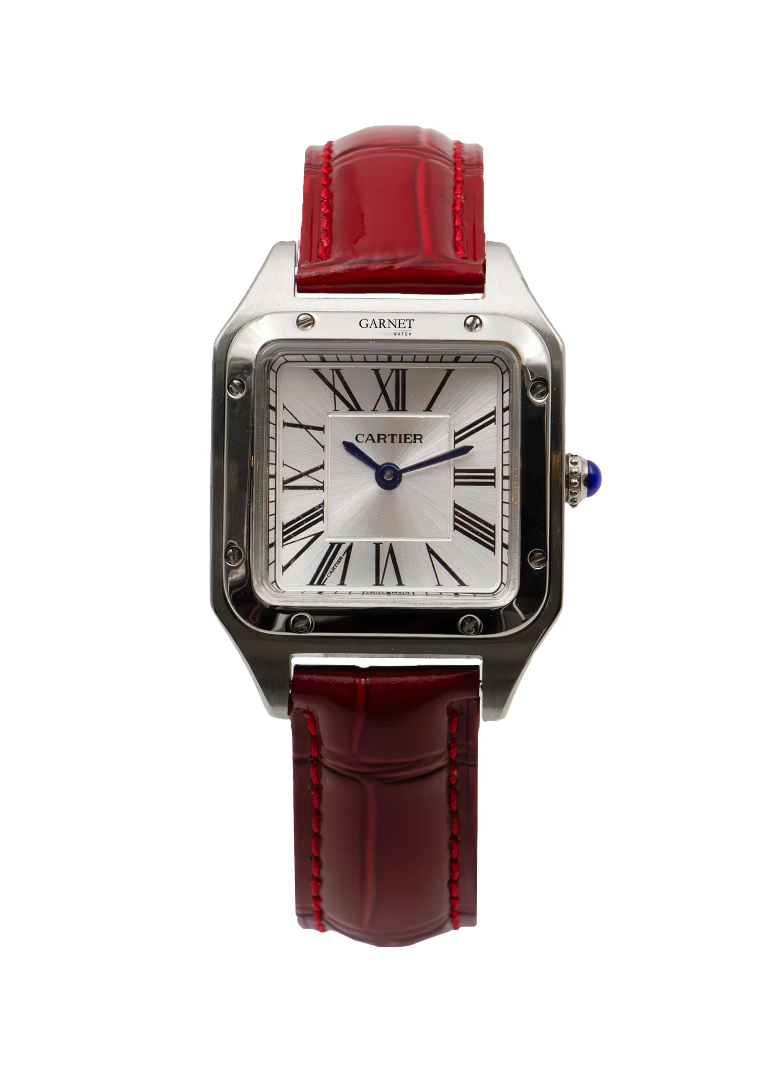 ساعت کارتیه زنانه اسمال سانتوز دومنت استیل قرمز Cartier Santos Dumont